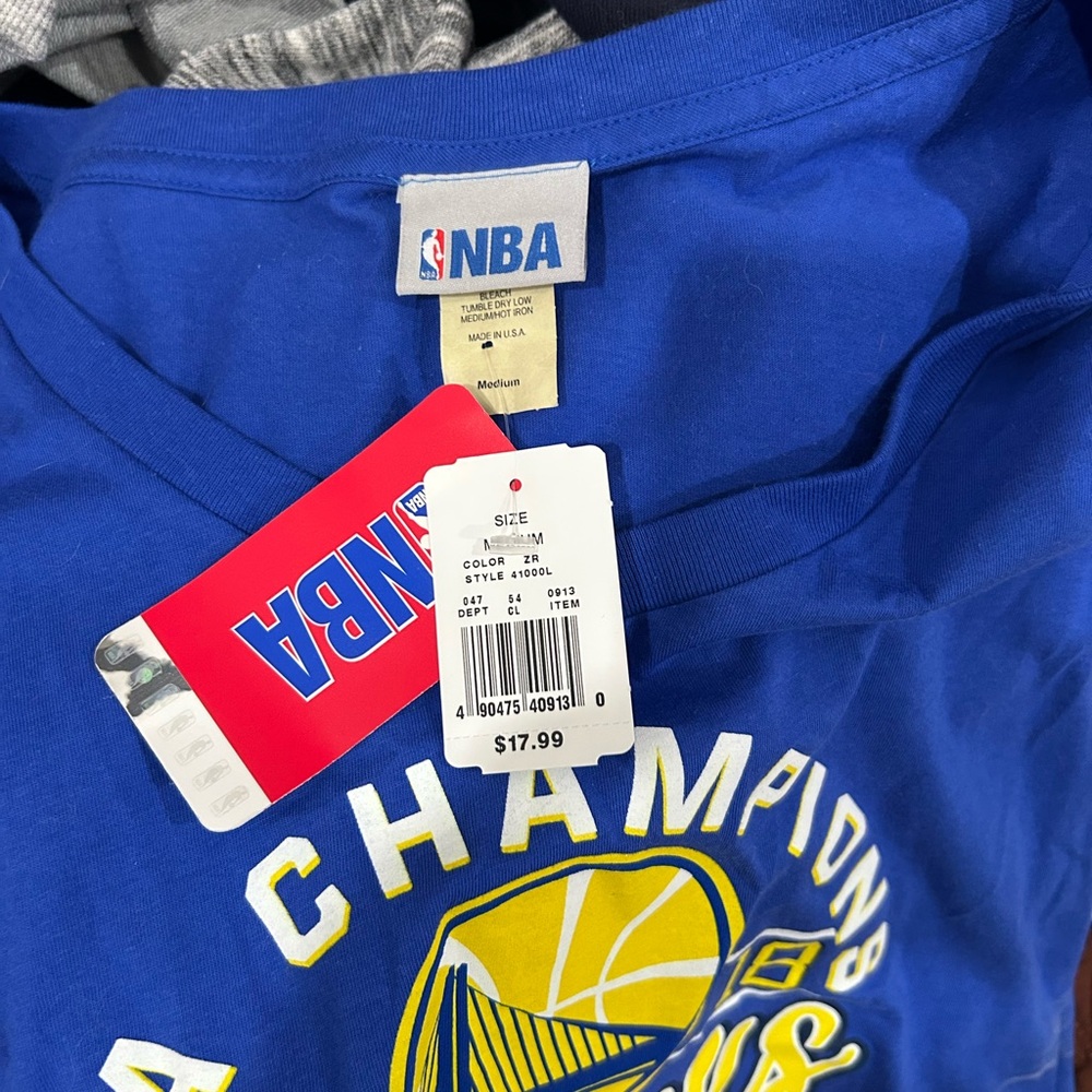 NBA Blue and Yellow Warriors Tee